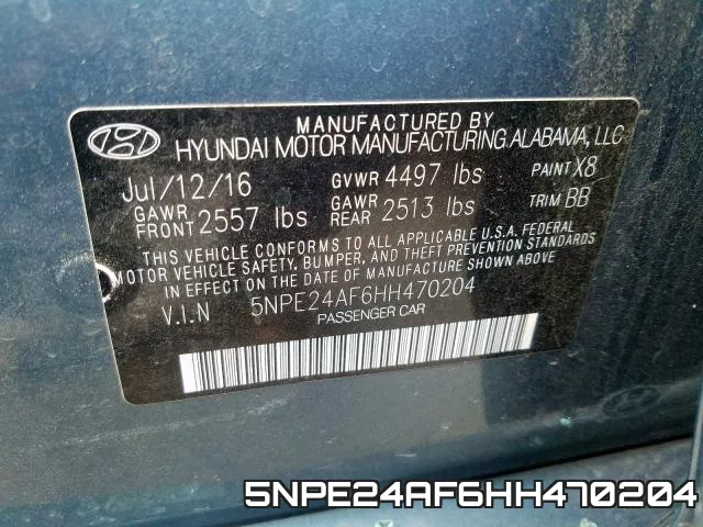 5NPE24AF6HH470204 фото 2