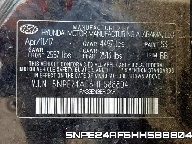 5NPE24AF6HH588804 фото 2