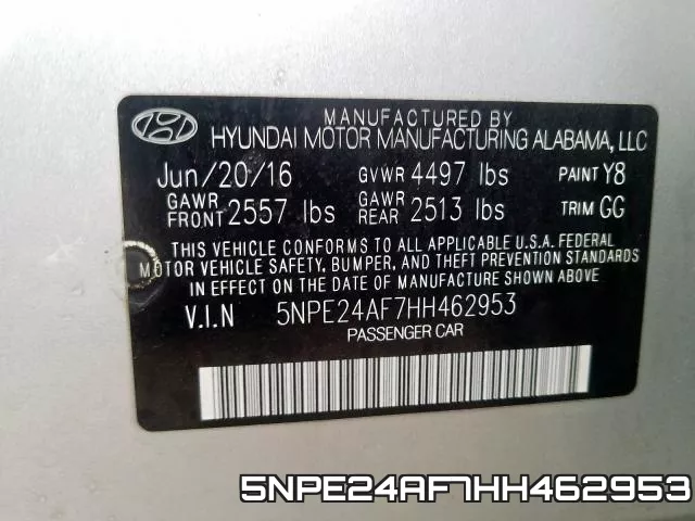 5NPE24AF7HH462953 фото 2