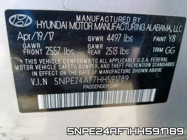 5NPE24AF7HH591789 фото 2