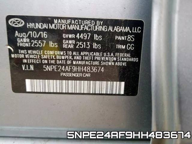 5NPE24AF9HH483674 фото 2