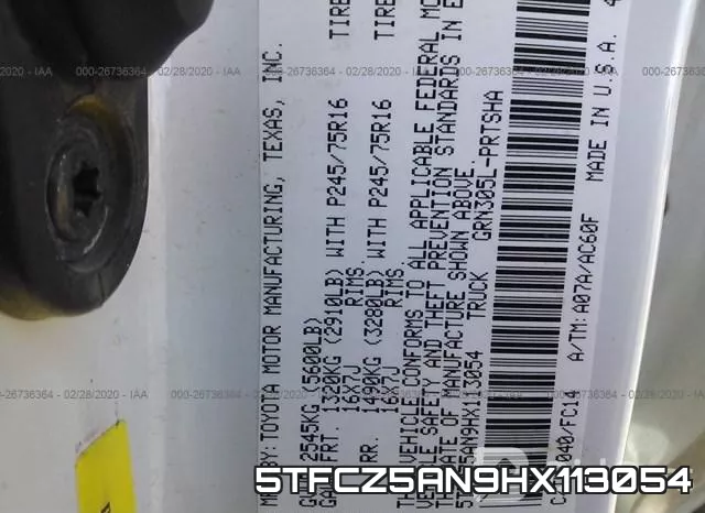 5TFCZ5AN9HX113054 фото 10