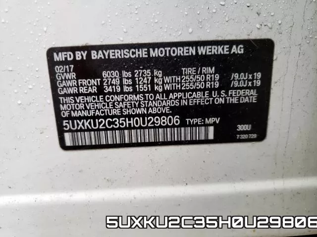 5UXKU2C35H0U29806 фото 2