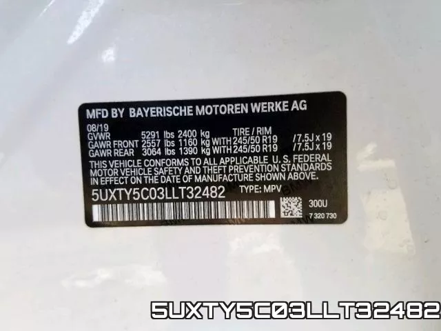 5UXTY5C03LLT32482 фото 2