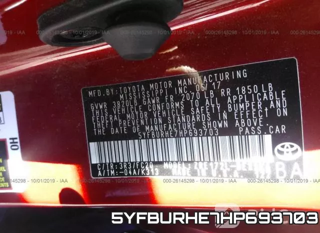 5YFBURHE7HP693703 фото 10