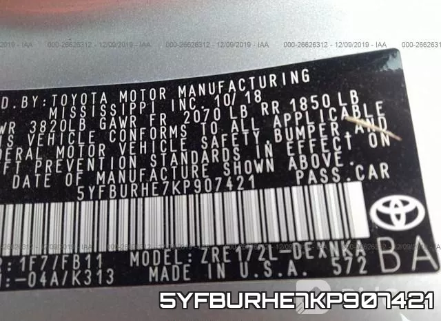 5YFBURHE7KP907421 фото 10