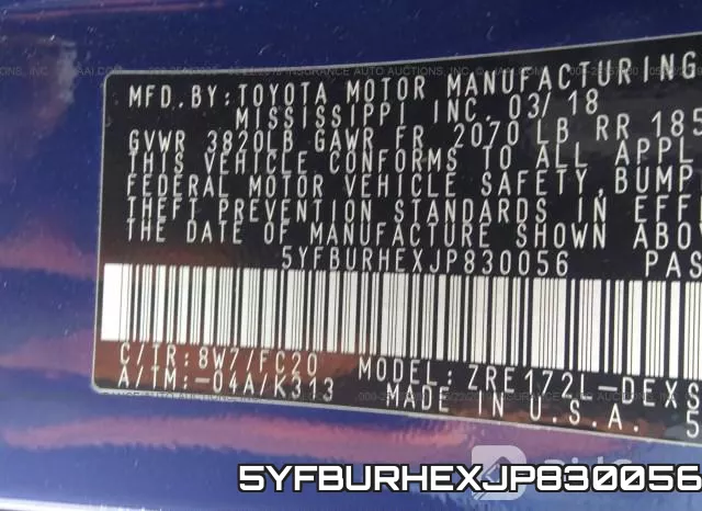 5YFBURHEXJP830056 фото 10