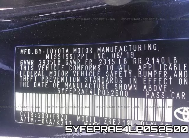 5YFEPRAE4LP052600 фото 10