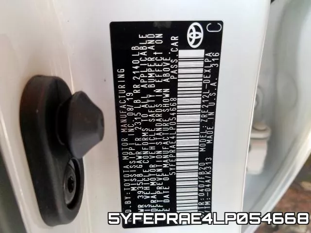 5YFEPRAE4LP054668 фото 2