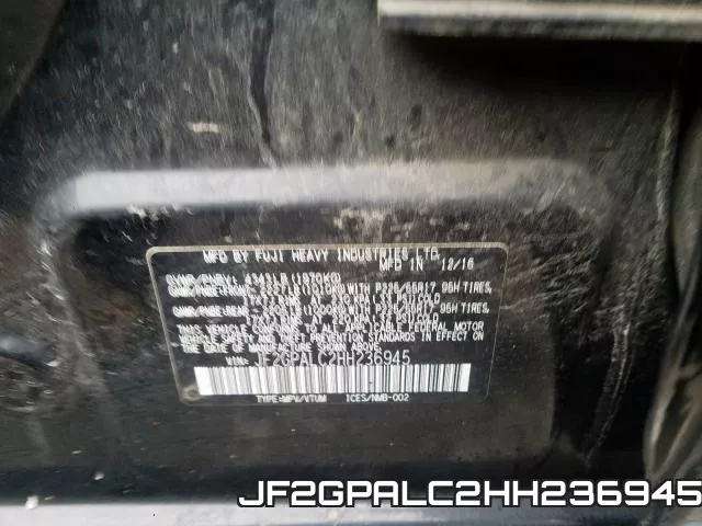 JF2GPALC2HH236945 фото 2