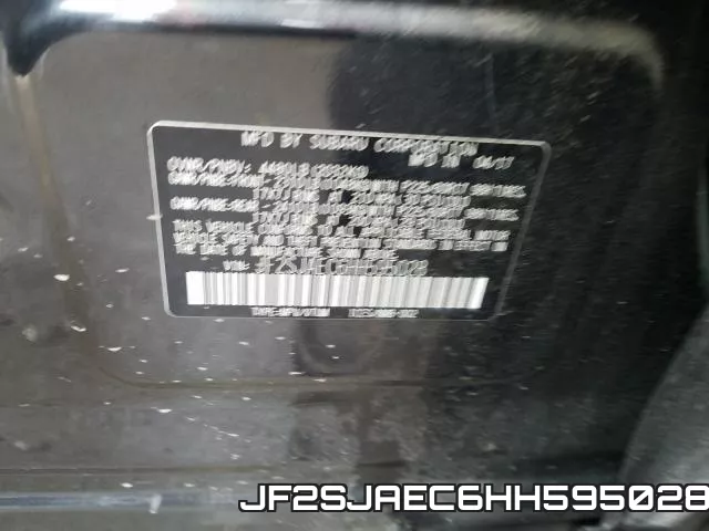 JF2SJAEC6HH595028 фото 2