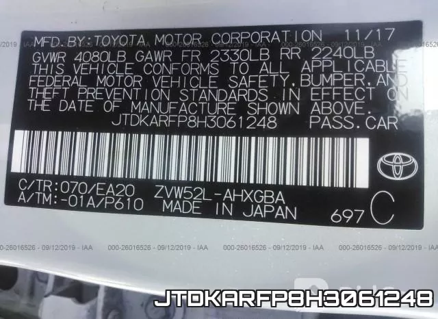 JTDKARFP8H3061248 фото 10