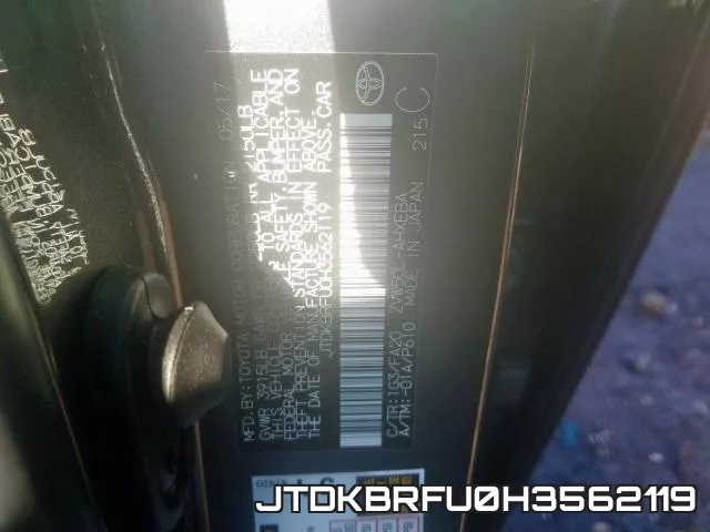 JTDKBRFU0H3562119 фото 2