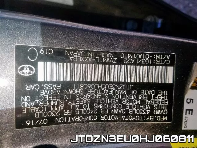 JTDZN3EU0HJ060811 фото 2