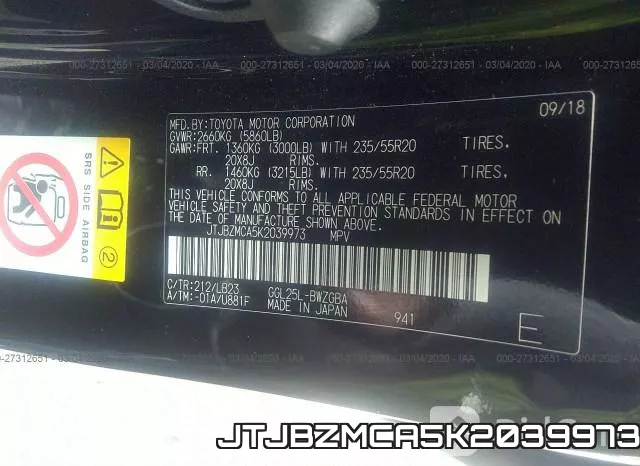 JTJBZMCA5K2039973 фото 10
