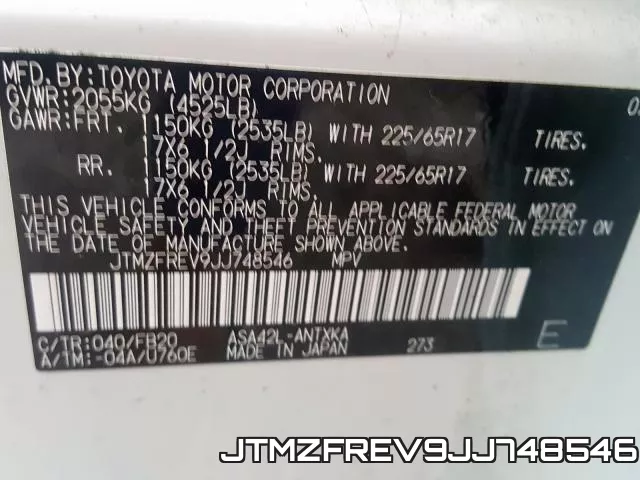 JTMZFREV9JJ748546 фото 2