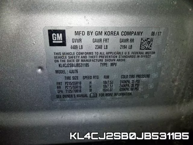 KL4CJ2SB0JB531185 фото 2