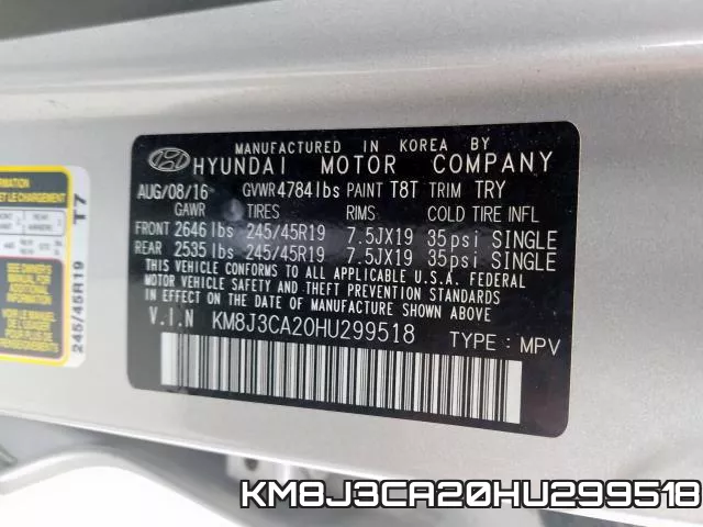 KM8J3CA20HU299518 фото 2
