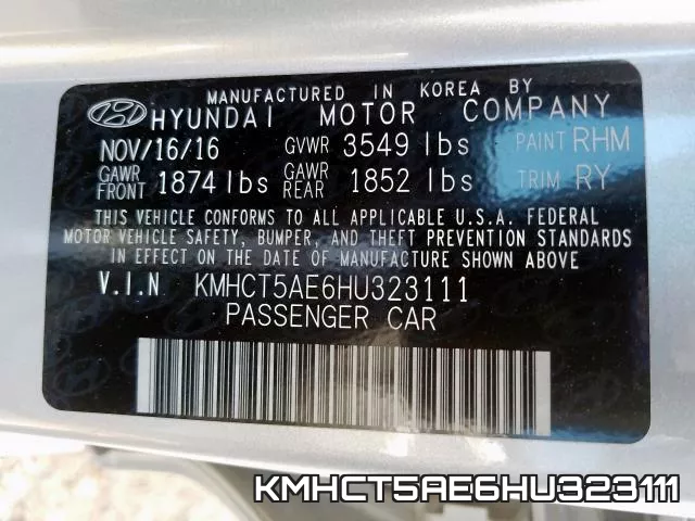 KMHCT5AE6HU323111 фото 2