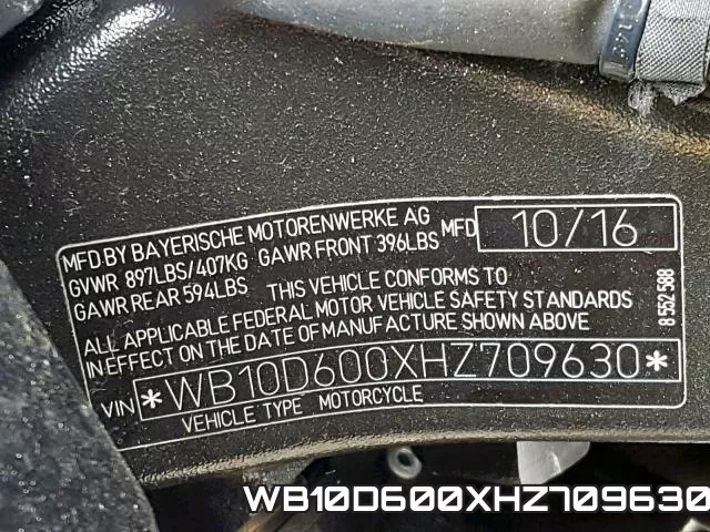 WB10D600XHZ709630 фото 2
