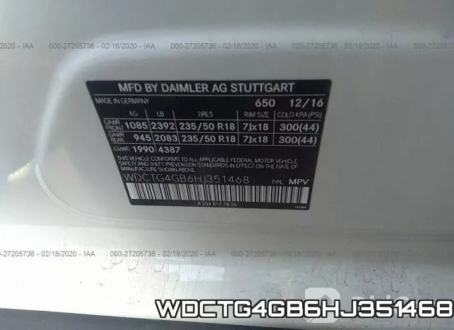 WDCTG4GB6HJ351468 фото 10