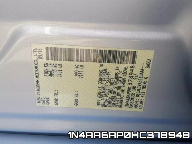 1N4AA6AP0HC378948 фото 2