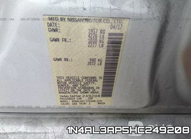 1N4AL3AP5HC249208 фото 10