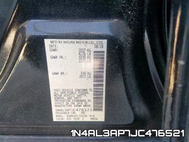 1N4AL3AP7JC476521 фото 2