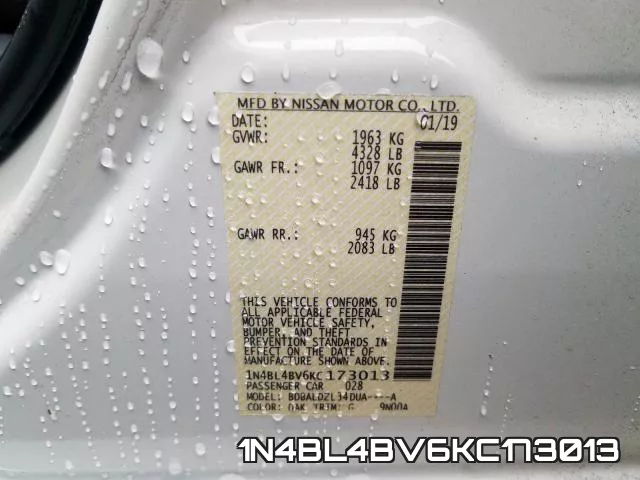 1N4BL4BV6KC173013 фото 2