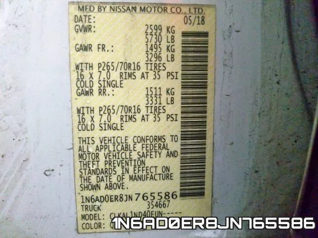 1N6AD0ER8JN765586 фото 2