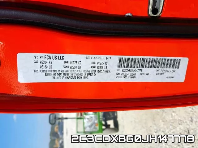 2C3CDXBG0JH147778 фото 2