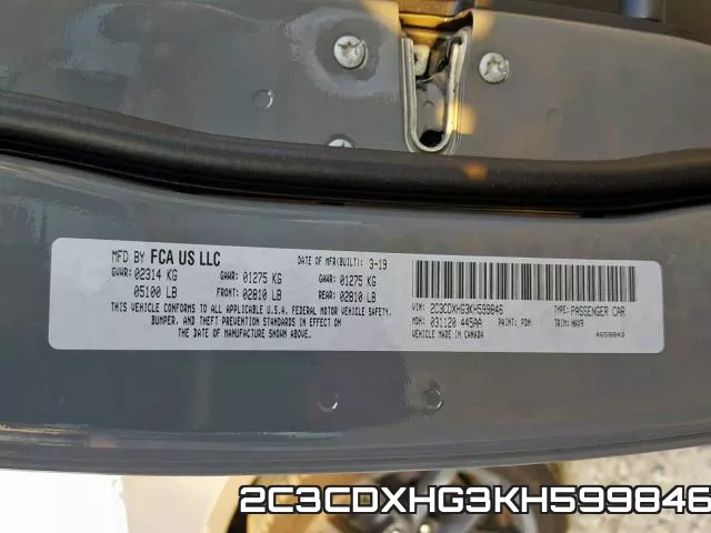2C3CDXHG3KH599846 фото 2