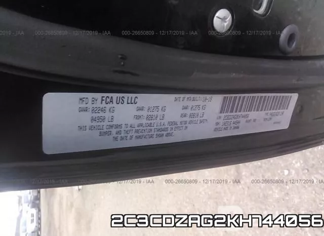 2C3CDZAG2KH744056 фото 10