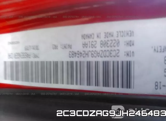 2C3CDZAG9JH246483 фото 10