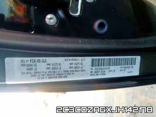 2C3CDZAGXJH142178 фото 2