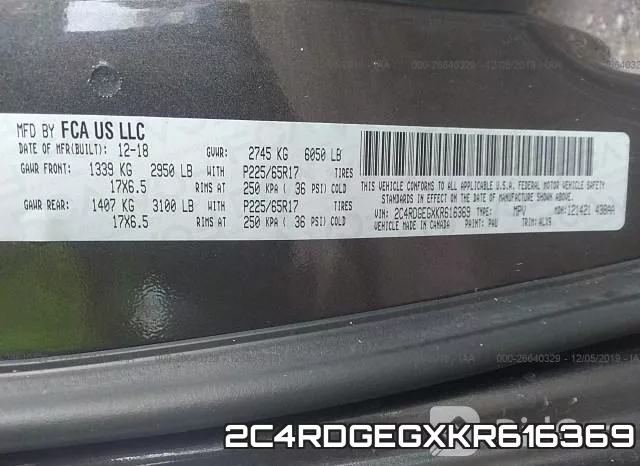 2C4RDGEGXKR616369 фото 10