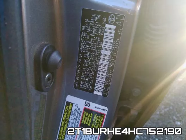 2T1BURHE4HC752190 фото 2