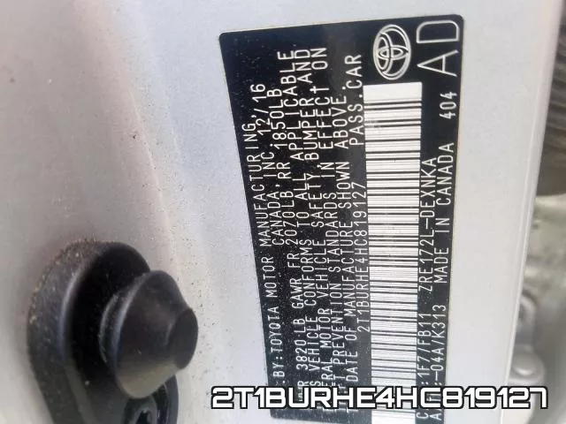 2T1BURHE4HC819127 фото 2