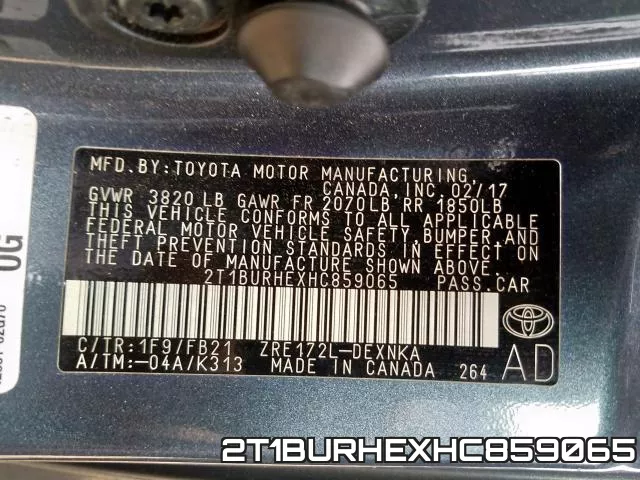 2T1BURHEXHC859065 фото 2