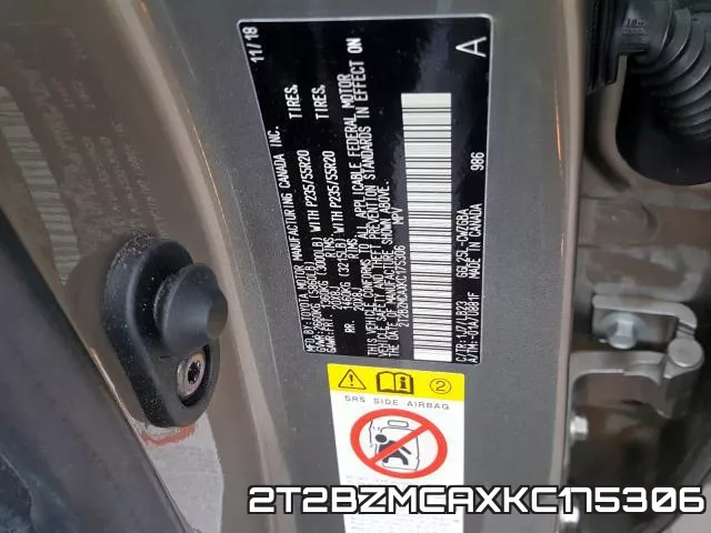 2T2BZMCAXKC175306 фото 2