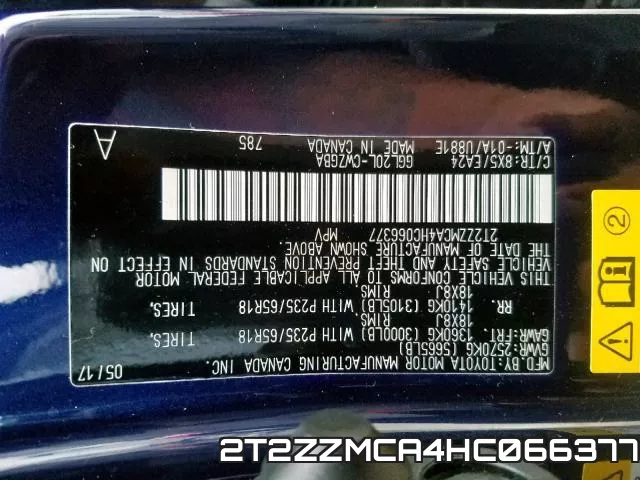 2T2ZZMCA4HC066377 фото 2