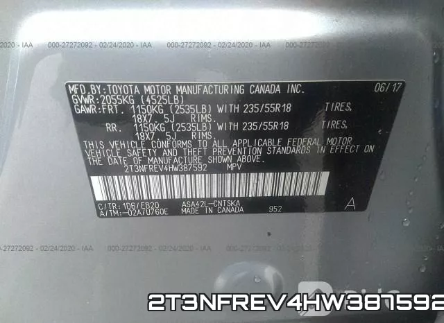 2T3NFREV4HW387592 фото 10