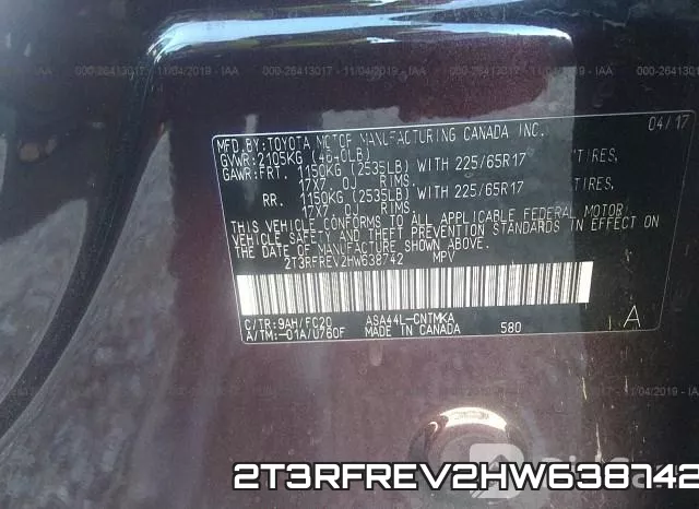 2T3RFREV2HW638742 фото 10