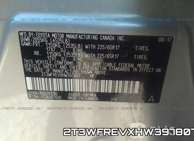 2T3WFREVXHW397807 фото 10