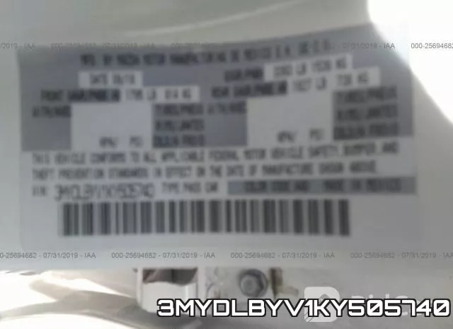 3MYDLBYV1KY505740 фото 10