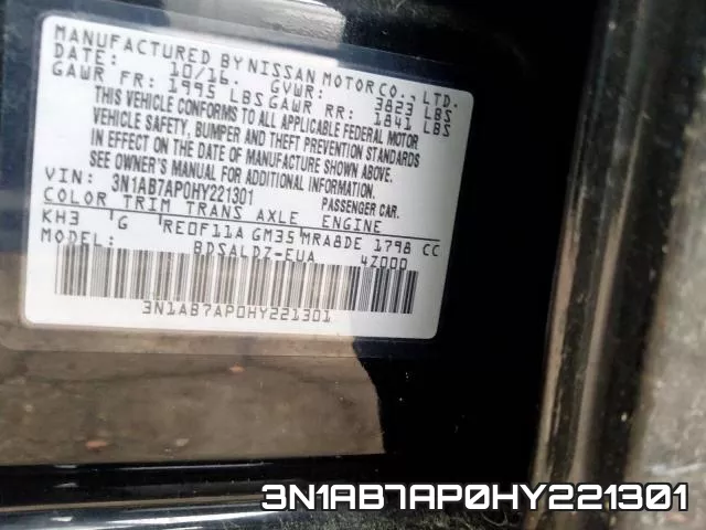 3N1AB7AP0HY221301 фото 2