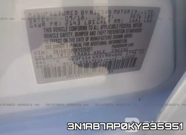 3N1AB7AP0KY235951 фото 10