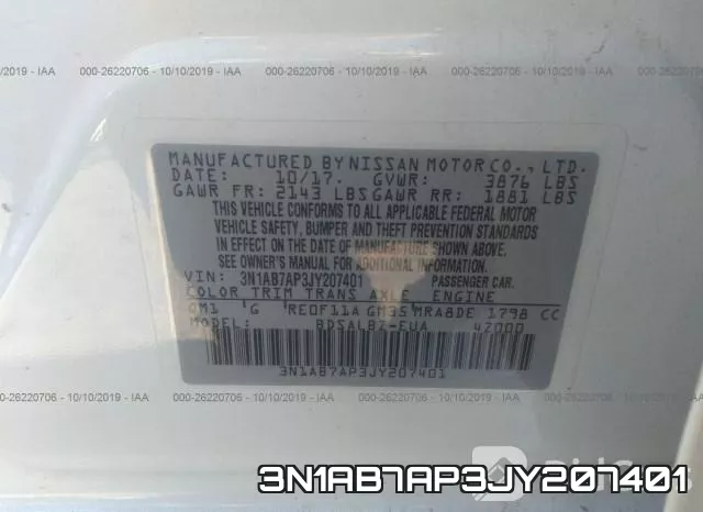 3N1AB7AP3JY207401 фото 10