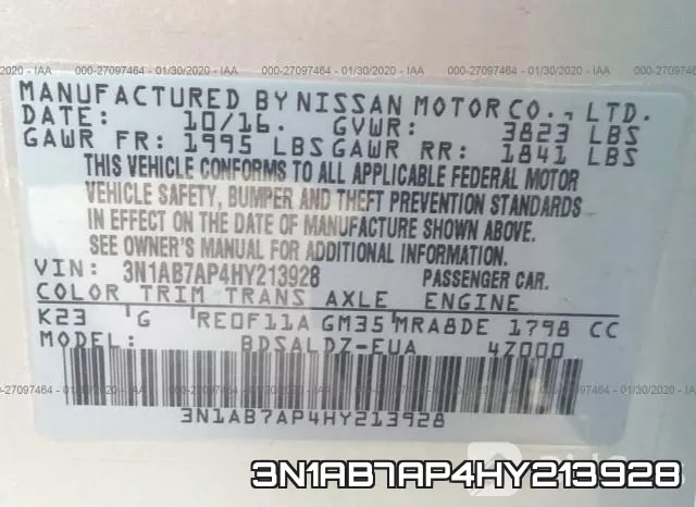 3N1AB7AP4HY213928 фото 10