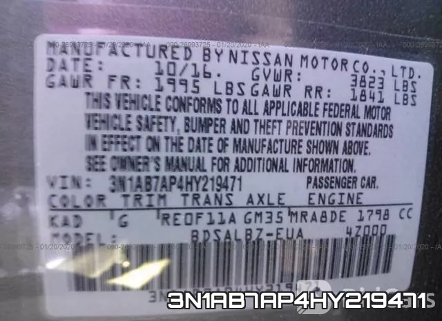 3N1AB7AP4HY219471 фото 10